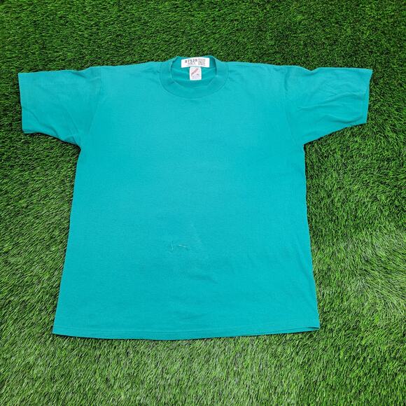 Vintage 80s JERZEES By Russell Corporation Blank Shirt L/XL 22x27 - Picture 1 of 12